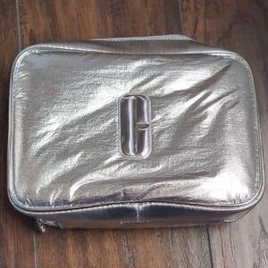 Clinique Silver and Green Makeup Bag
